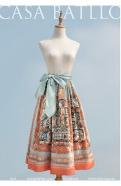 Cherry Bomb Casa Batllo 3.0 Short and Long Skirt(Reservation/Full Payment Without Shipping)